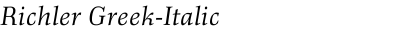 Richler Greek-Italic